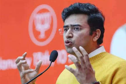 तेजस्वी सूर्या ने कांग्रेस की तुलना तंबाकू सेवन से की, कहा-कांग्रेस को वोट देना देश के लिए हानिकारक
