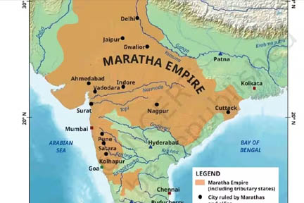 मानचित्र में राजस्थान को तत्कालीन मराठा साम्राज्य का हिस्सा दिखाए जाने पर विवाद