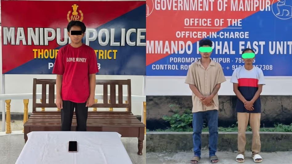 मणिपुर पुलिस ने अलग-अलग ऑपरेशन में केसीपी के तीन सदस्यों को किया गिरफ़्तार, हथियार और ग्रेनेड किए बरामद
