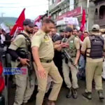 श्रीनगर: राज्य का दर्जा बहाल करने की मांग को लेकर भाजपा मुख्यालय जा रहे नेकां मार्च को पुलिस ने रोका