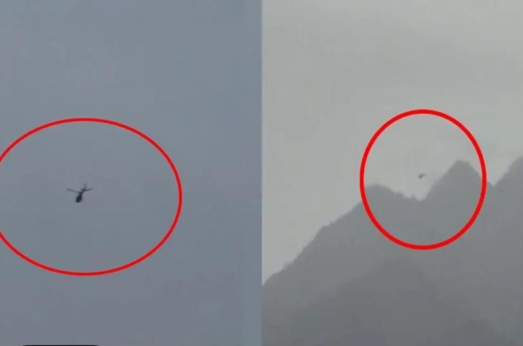 Helicopter Crash खराब मौसम की वजह से हुआ हादसा, छह यात्री सवार लापता, भारी बरसात सर्चिंग में बाधा बन रही See Video
