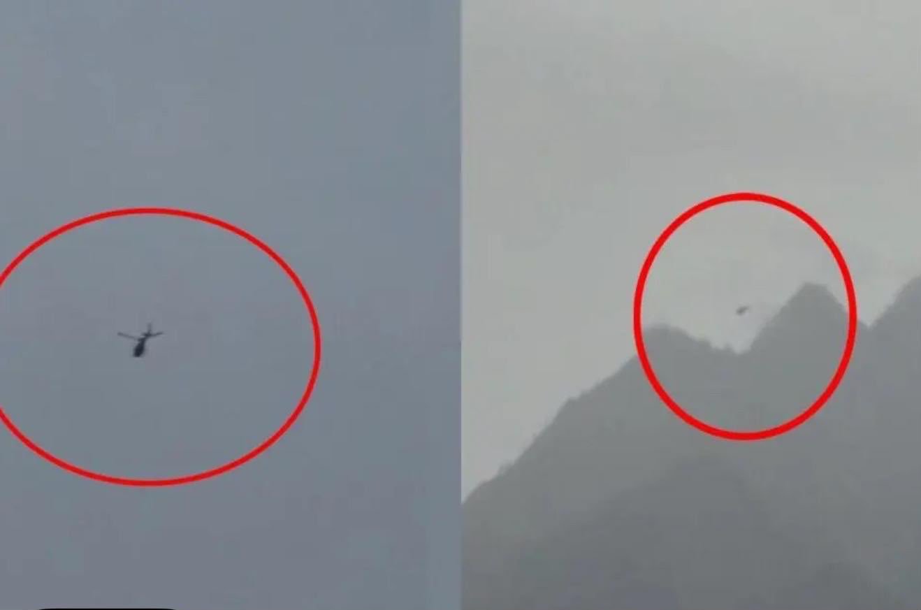 Helicopter Crash खराब मौसम की वजह से हुआ हादसा, छह यात्री सवार लापता, भारी बरसात सर्चिंग में बाधा बन रही See Video