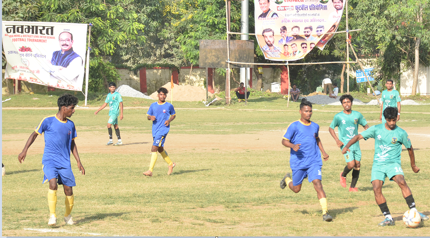 Navbharat All India Football Tournament : खिलाड़ियों ने दिखाया दमखम, तमिलनाडु पुलिस का दबदबा