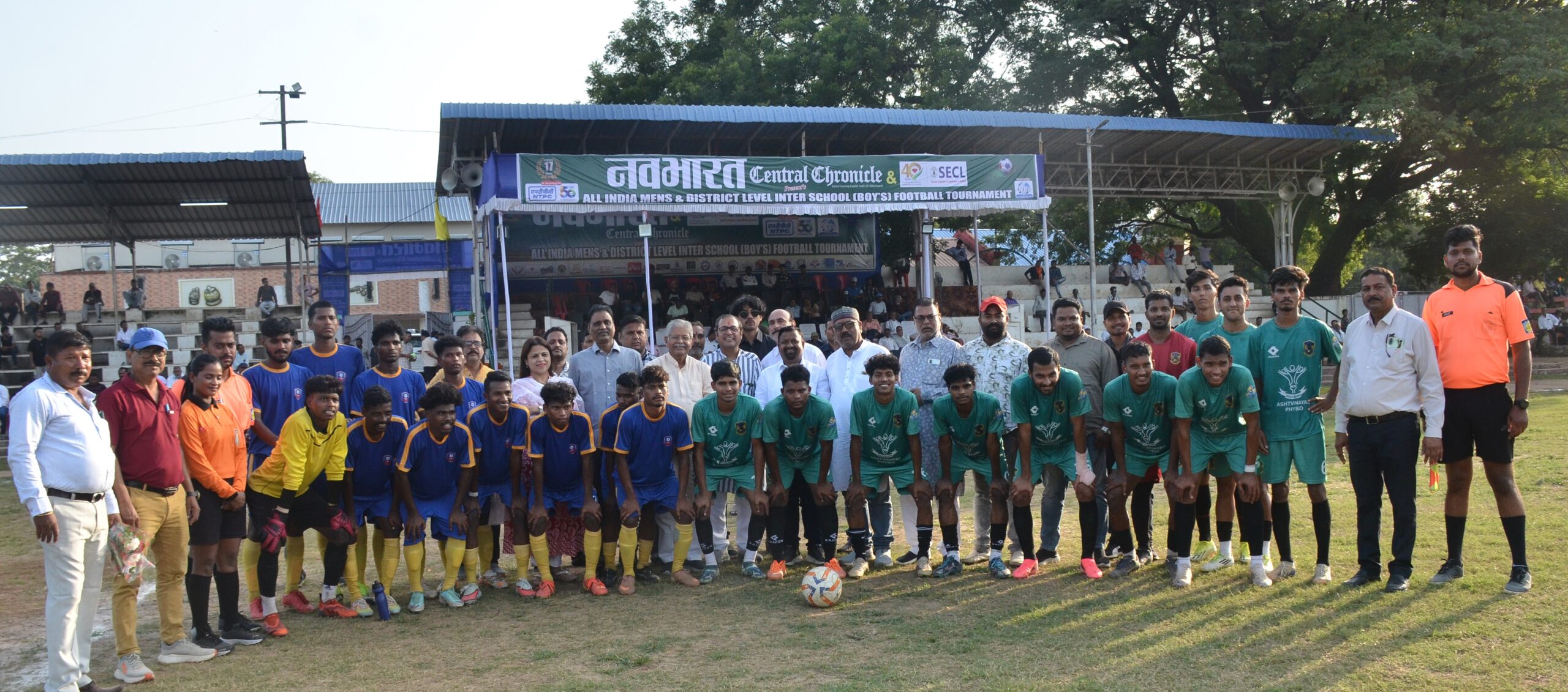 Navbharat Inter-School Football : 4-0 से जीतकर नवीन पिछड़ा वर्ग क्रीड़ा परिसर सरकंडा फाइनल में