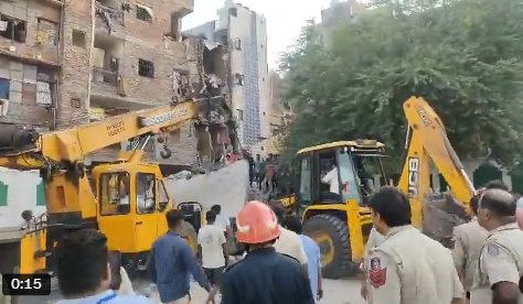 Breaking : पांच मंजिला इमारत ढही, मलबे में 25 से 30 लोगों के दबे होने की आशंका, बचाव अभियान जारी
